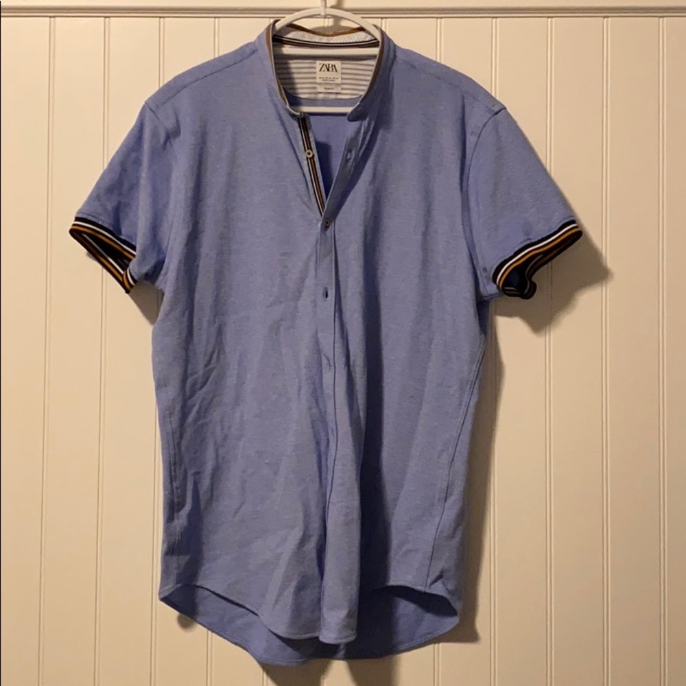 Zara Collarless Button Up.